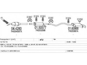 MTS C380796010849 išmetimo sistema 
 Išmetimo sistema -> Išmetimo sistema, visa