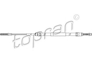 TOPRAN 501 100 trosas, stovėjimo stabdys 
 Stabdžių sistema -> Valdymo svirtys/trosai
1 165 699, 3441 1 165 699