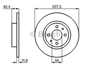 BOSCH 0 986 478 343 stabdžių diskas 
 Dviratė transporto priemonės -> Stabdžių sistema -> Stabdžių diskai / priedai
0000060802029, 60808872, 7545556