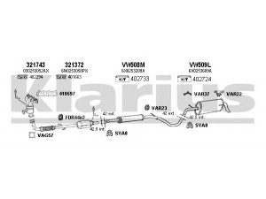 KLARIUS 790381U išmetimo sistema 
 Išmetimo sistema -> Išmetimo sistema, visa