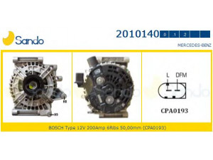 SANDO 2010140.0 kintamosios srovės generatorius 
 Elektros įranga -> Kint. sr. generatorius/dalys -> Kintamosios srovės generatorius
0121545902