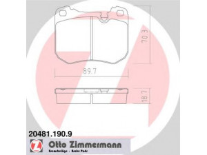 ZIMMERMANN 20481.190.9 stabdžių trinkelių rinkinys, diskinis stabdys 
 Techninės priežiūros dalys -> Papildomas remontas
928 351 951 00, 928 351 951 02