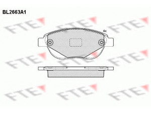 FTE BL2663A1 stabdžių trinkelių rinkinys, diskinis stabdys 
 Techninės priežiūros dalys -> Papildomas remontas
425427, ZQ92190680