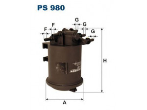 FILTRON PS980 kuro filtras 
 Techninės priežiūros dalys -> Papildomas remontas
7700109585, 8200416946