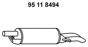 EBERSPÄCHER 95 11 8494 galinis duslintuvas 
 Išmetimo sistema -> Duslintuvas
3B0.253.609L