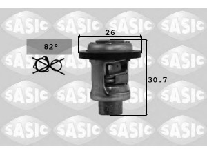 SASIC 3381361 termostatas, aušinimo skystis 
 Aušinimo sistema -> Termostatas/tarpiklis -> Thermostat
133836