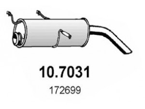 ASSO 10.7031 galinis duslintuvas 
 Išmetimo sistema -> Duslintuvas
172698, 172699, 1726A0