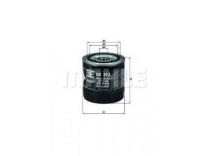 KNECHT OC 313 alyvos filtras 
 Techninės priežiūros dalys -> Techninės priežiūros intervalai
30887496, 3473645, 3473645-4