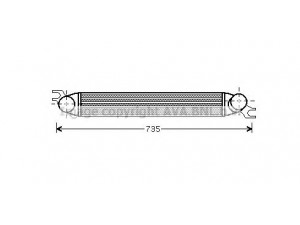AVA QUALITY COOLING BWA4340 tarpinis suslėgto oro aušintuvas, kompresorius 
 Variklis -> Oro tiekimas -> Įkrovos agregatas (turbo/superįkrova) -> Tarpinis suslėgto oro aušintuvas
17512751277, 2751277