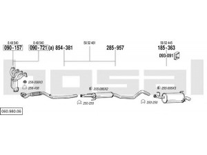 BOSAL 060.980.06 išmetimo sistema 
 Išmetimo sistema -> Išmetimo sistema, visa