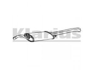 KLARIUS 250434 galinis duslintuvas 
 Išmetimo sistema -> Duslintuvas
1L0253609F, 1L0253609P, 1L0253609F