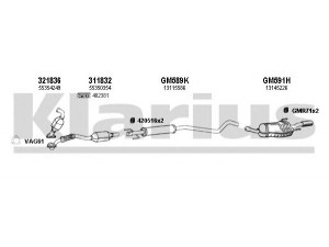 KLARIUS 391586U išmetimo sistema