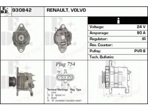 EDR 930842 kintamosios srovės generatorius
A004TR5391, A004TR5391ZT, A4TR5391