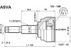 ASVA VO-148 jungčių komplektas, kardaninis velenas 
 Ratų pavara -> Sujungimai/komplektas
8111303, 8111304, 8601100, 8601101