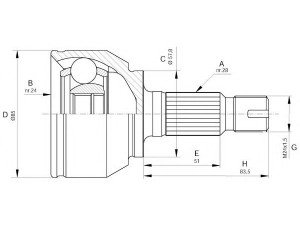 OPEN PARTS CVJ5567.10 jungčių komplektas, kardaninis velenas 
 Ratų pavara -> Sujungimai/komplektas
GCV1194, TDJ100590
