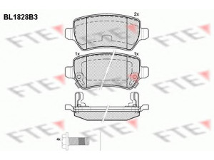 FTE BL1828B3 stabdžių trinkelių rinkinys, diskinis stabdys 
 Techninės priežiūros dalys -> Papildomas remontas
1605086, 1605122, 1605128, 1605233