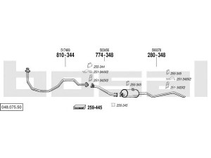 BOSAL 048.075.50 išmetimo sistema 
 Išmetimo sistema -> Išmetimo sistema, visa