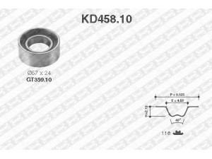 SNR KD458.10 paskirstymo diržo komplektas 
 Techninės priežiūros dalys -> Papildomas remontas
71740977