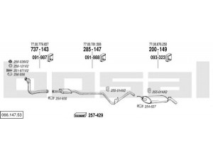 BOSAL 066.147.53 išmetimo sistema 
 Išmetimo sistema -> Išmetimo sistema, visa