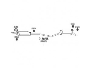 MTS 01.60218 galinis duslintuvas 
 Išmetimo sistema -> Duslintuvas
60655574