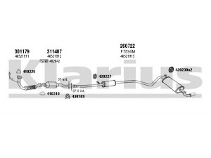 KLARIUS 330523E išmetimo sistema 
 Išmetimo sistema -> Išmetimo sistema, visa