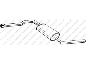 BOSAL 288-229 vidurinis duslintuvas 
 Išmetimo sistema -> Duslintuvas
028 253 409 H