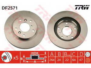 TRW DF2571 stabdžių diskas 
 Stabdžių sistema -> Diskinis stabdys -> Stabdžių diskas
E92Z1125A, GJ253525XD, GJ253325XB