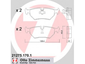 ZIMMERMANN 21275.170.1 stabdžių trinkelių rinkinys, diskinis stabdys 
 Techninės priežiūros dalys -> Papildomas remontas
9404251248, JJLM1833, 425111, 425112