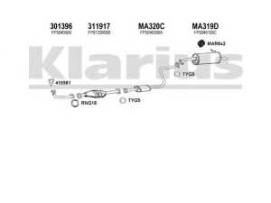 KLARIUS 570220U išmetimo sistema 
 Išmetimo sistema -> Išmetimo sistema, visa