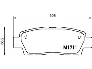 MINTEX MDB1711 stabdžių trinkelių rinkinys, diskinis stabdys 
 Techninės priežiūros dalys -> Papildomas remontas
0446622060, 0446622160, 0449222160