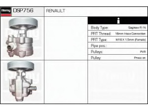 DELCO REMY DSP756 hidraulinis siurblys, vairo sistema 
 Vairavimas -> Vairo pavara/siurblys
77 00 795 294