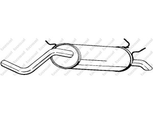 BOSAL 279-223 galinis duslintuvas 
 Išmetimo sistema -> Duslintuvas
77.00.426.199, 77.00.426.434, 77.00.426.487