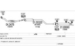 MTS C070298001240 išmetimo sistema 
 Išmetimo sistema -> Išmetimo sistema, visa