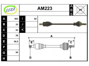 SERA AM223 kardaninis velenas 
 Ratų pavara -> Kardaninis velenas