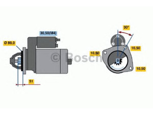BOSCH 0 001 362 051 starteris
685 381 0