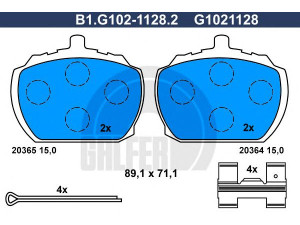 GALFER B1.G102-1128.2 stabdžių trinkelių rinkinys, diskinis stabdys 
 Techninės priežiūros dalys -> Papildomas remontas
1642643, 5010540, 5015932, 5018907