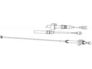 KAWE VW02206 trosas, stovėjimo stabdys 
 Stabdžių sistema -> Valdymo svirtys/trosai
9014202285, 2D0609701B