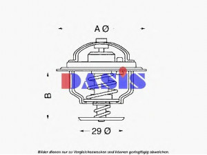 AKS DASIS 750921N termostatas, aušinimo skystis 
 Aušinimo sistema -> Termostatas/tarpiklis -> Thermostat