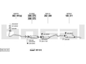BOSAL 088.044.50 išmetimo sistema 
 Išmetimo sistema -> Išmetimo sistema, visa
