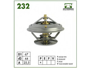 MTE-THOMSON 232.87 termostatas, aušinimo skystis 
 Aušinimo sistema -> Termostatas/tarpiklis -> Thermostat
22037675, 22037676, 22037675, 22037676