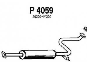 FENNO P4059 vidurinis duslintuvas 
 Išmetimo sistema -> Duslintuvas
20300-4Y300
