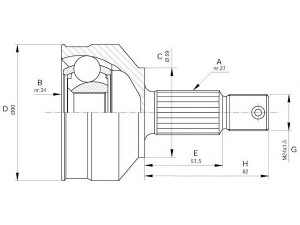 OPEN PARTS CVJ5459.10 jungčių komplektas, kardaninis velenas 
 Ratų pavara -> Sujungimai/komplektas
3272M0
