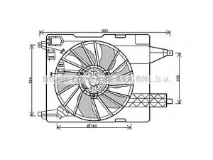 AVA QUALITY COOLING RT7539 ventiliatorius, radiatoriaus 
 Aušinimo sistema -> Oro aušinimas
7701051495, 7701054966, 7701057254