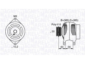 MAGNETI MARELLI 063533479010 kintamosios srovės generatorius 
 Elektros įranga -> Kint. sr. generatorius/dalys -> Kintamosios srovės generatorius
10480409, 1204145, 3493823, 3493824