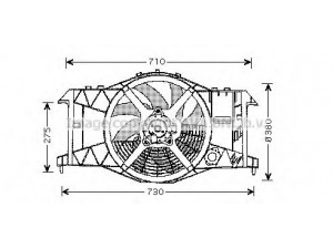 AVA QUALITY COOLING RT7533 ventiliatorius, radiatoriaus 
 Aušinimo sistema -> Oro aušinimas
7701038367, 7701038368, 7701469149