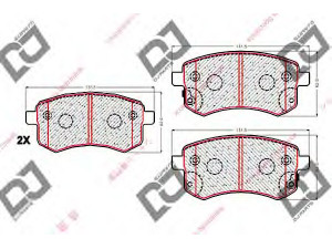 DJ PARTS BP1827 stabdžių trinkelių rinkinys, diskinis stabdys 
 Techninės priežiūros dalys -> Papildomas remontas
PW895175