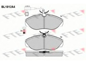 FTE BL1812A4 stabdžių trinkelių rinkinys, diskinis stabdys 
 Techninės priežiūros dalys -> Papildomas remontas
425226, 9948626, 425224