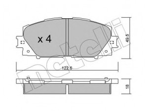 METELLI 22-0745-0 stabdžių trinkelių rinkinys, diskinis stabdys 
 Techninės priežiūros dalys -> Papildomas remontas
04465-52180, 04465-52200, 04465-52260