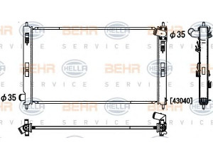 HELLA 8MK 376 900-681 radiatorius, variklio aušinimas
MN156092