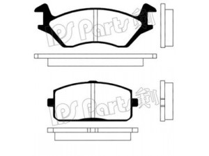 IPS Parts IBD-1202 stabdžių trinkelių rinkinys, diskinis stabdys
04491-10030, 04491-10040, 04491-10041
